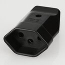 Schutzkontakt-Kupplung Schweiz schwarz &ndash; 250V/10A...