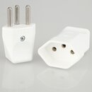 Schutzkontakt-Stecker & Kupplung Schweiz wei &ndash; Set...