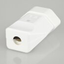 Schutzkontakt-Stecker & Kupplung Schweiz weiß – Set – 250V/10A – mit Schraubkontakten und Zugentlastung