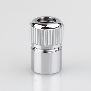 M10x1 Zugentlastung aus Metall verchromt 3-teilig mit Innengwinde und Klemmeinsatz
