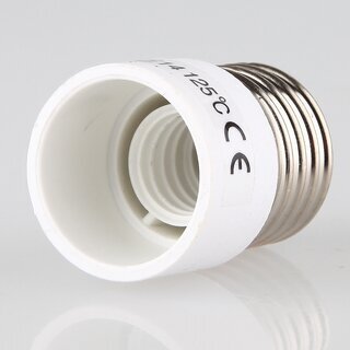 E27 auf E14 Reduzierfassung, Kunststoff, 230V/4A, 45 mm