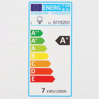 Sigor LED Filament Kopfspiegellampe silber 7W/230V AGL-Form klar E27 Sockel warmwei