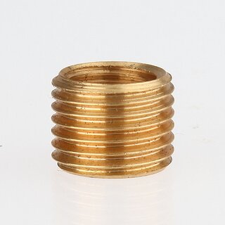 R 1/4 AG auf M10x1 IG Reduzier Gewinde-Adapter | Lnge 10 mm | Messing roh