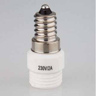 E14 auf G9 Lampen-Fassung Adapter Keramik 2A/230V/125C max.100W
