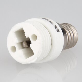E14 auf G9 Reduzierfassung, Porzellan/Keramik, 230V/2A, 100W, 54 mm