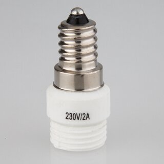 E14 auf G9 Reduzierfassung, Porzellan/Keramik, 230V/2A, 100W, 54 mm
