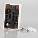 S14d Sockel-Fassung Kunststoff weiß – für 230V Linestra Linienlampen – inkl. Befestigungsmaterial