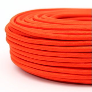 Textilkabel orange 2-adrig 2x0,75 Gummischlauchleitung...