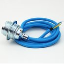 Textilkabel Lampenpendel blau E27 Metallfassung inkl....