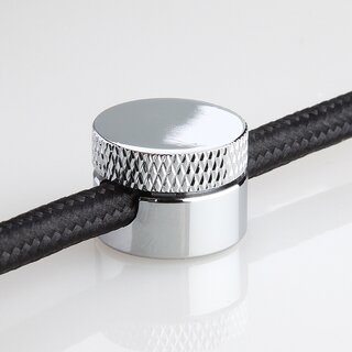 Lampen Distanz-Aufhnger &bdquo;Affenschaukel&ldquo; &ndash; Messing verchromt 20x4,3 mm, Metall, Umlenkung von Kabeln
