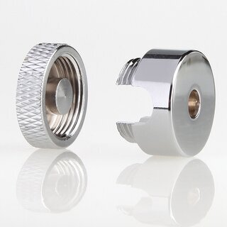 Lampen Distanz-Aufhnger &bdquo;Affenschaukel&ldquo; &ndash; Messing verchromt 20x4,3 mm, Metall, Umlenkung von Kabeln