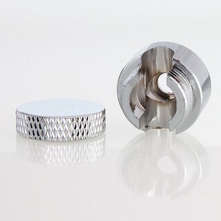 Lampen Distanz-Aufhnger &bdquo;Affenschaukel&ldquo; &ndash; Messing verchromt 20x4,3 mm, Metall, Umlenkung von Kabeln