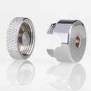 Lampen Distanz-Aufhänger „Affenschaukel“ – Messing verchromt 20x4,3 mm, Metall, Umlenkung von Kabeln