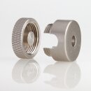 Lampen Distanz-Aufhänger „Affenschaukel“ – Messing Edelstahloptik 20x4,3 mm, Metall, Umlenkung von Kabeln