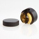 Lampen Distanz-Aufhänger „Affenschaukel“ – Messing schwarz lackiert 20x4,3 mm, Metall, Umlenkung von Kabeln