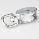 Umlenkrolle / Blockseilrolle 25 mm aus Zinkdruckguss, verzinkt – Nylonrolle, für Kabel bis Ø 7 mm