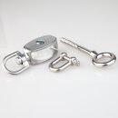 Umlenkrollen-Set / Blockseilrolle 25 mm mit Augbolzen & Schäkel – für Kabel bis Ø 7 mm