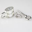 Doppeltes Umlenkrollen-Set / Blockseilrolle 20 mm mit...