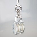 Doppeltes Umlenkrollen-Set / Blockseilrolle 25 mm mit Augbolzen & Schäkel – für Kabel bis Ø 7 mm