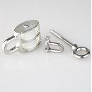Umlenkrolle Blockseilrolle doppelt 25mm Set fr Kabel bis...