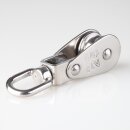 Umlenkrolle / Blockseilrolle Edelstahl Ø 25 mm mit drehbarem Wirbel – für Kabel und Seile bis Ø 10 mm