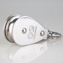 Umlenkrolle / Blockseilrolle Edelstahl Ø 50 mm mit drehbarem Wirbel – für Kabel und Seile bis Ø 10 mm