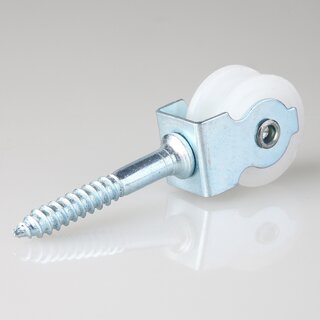 Umlenkrolle / Vogelrolle Nylon  30 mm mit Holzgewinde &ndash; fr Kabel und Seile bis  9 mm