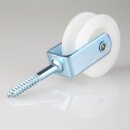 Umlenkrolle / Vogelrolle Metall Ø 50 mm mit Holzgewinde – für Kabel und Seile bis Ø 12 mm