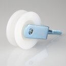 Umlenkrolle / Vogelrolle Metall Ø 50 mm mit Holzgewinde – für Kabel und Seile bis Ø 12 mm