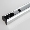 S14d Sockel-Fassung silber – Aluminium eloxiert – für 230V/120W Linestra Linienlampen – mit Schalter – Made in Germany
