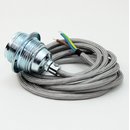 Textilkabel Lampenpendel silber E27 Metallfassung inkl....