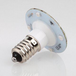 E14 LED Kappenlampe 1,2W rot &ndash; 16+4 SMD, 230V, passend fr Diamantschliffkappen