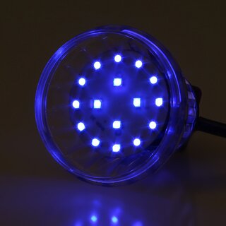 E14 LED Kappenlampe 1,2W blau &ndash; 16+4 SMD, 230V, passend fr Diamantschliffkappen