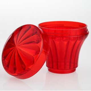 Hpler E14/230V Komplettfassung mit roter Diamantschliffkappe - Set fr Schaustellerbeleuchtung