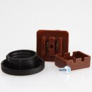 Höpler E14/230V Komplettfassung mit roter Diamantschliffkappe - Set für Schaustellerbeleuchtung