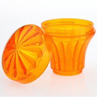 Hpler E14/230V Komplettfassung mit orangefarbener Diamantschliffkappe &ndash; Set fr Schaustellerbeleuchtung