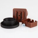 Höpler E14/230V Komplettfassung mit gelber Diamantschliffkappe – Set für Schaustellerbeleuchtung