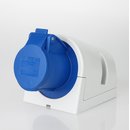 PCE CEE Wandgerte-Steckdose 3-polig 16A/230V IP44 blau/grau