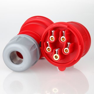 PCE CEE Stecker 5-polig 32A/400V IP44 rot