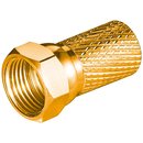 Aufdreh F-Stecker Kupfer vergoldet fr Kabeldurchmesser...