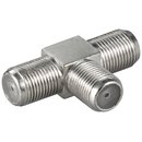 F-Adapter T-Stck F-Buchse auf 2x F-Buchse Zink