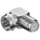 Winkel-Adapter F-Stecker auf F-Buchse 90 Zink