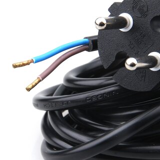 Staubsauger-Anschlussleitung schwarz 7,5 m H03VV-F 2x0,75 mm