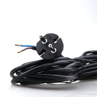 Staubsauger-Anschlussleitung schwarz 7,5 m H03VV-F 2x0,75 mm