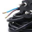 Staubsauger-Anschlussleitung schwarz 7,5 m H03VV-F 2x0,75 mm²