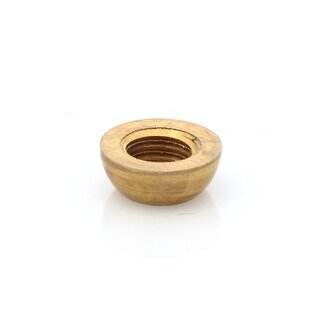 M6 Halbrundmutter 10x4 mm &ndash; Messing roh, unbehandelt, Lampenbau