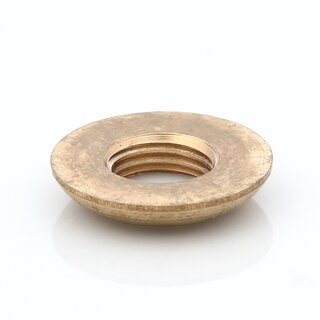 M10x1 Halbrundmutter 20x4 mm &ndash; Messing roh, unbehandelt, Lampenbau
