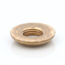 M10x1 Halbrundmutter 20x4 mm – Messing roh, unbehandelt, Lampenbau