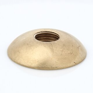 M10x1 Halbrundmutter 30x7 mm &ndash; Messing roh, unbehandelt, Lampenbau