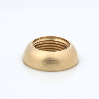 M13x1 Halbrundmutter 20x6 mm &ndash; Messing roh, unbehandelt, Lampenbau